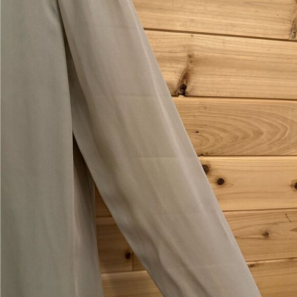 Vintage Kay Unger Size 10 Silk Long Sleeve Chiffon Overlay Knee Length Dress - Picture 4 of 14